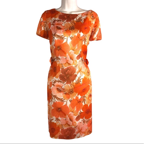 Retro 1960’s Jackie O Style Classy Floral Dress - Picture 11 of 11